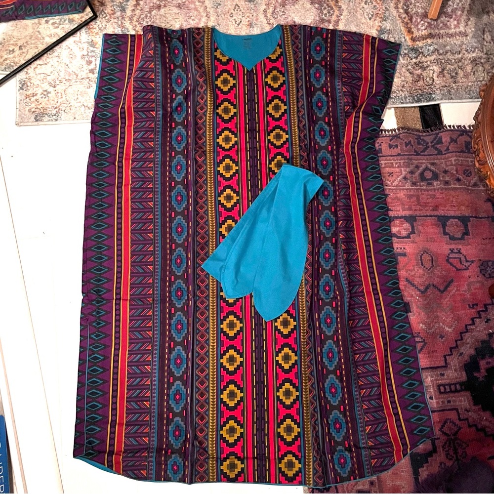 J Peterman Santa Fe Caftan Pockets one size